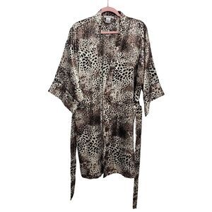 Goth Glam Whimsygoth Satin Animal Print Robe